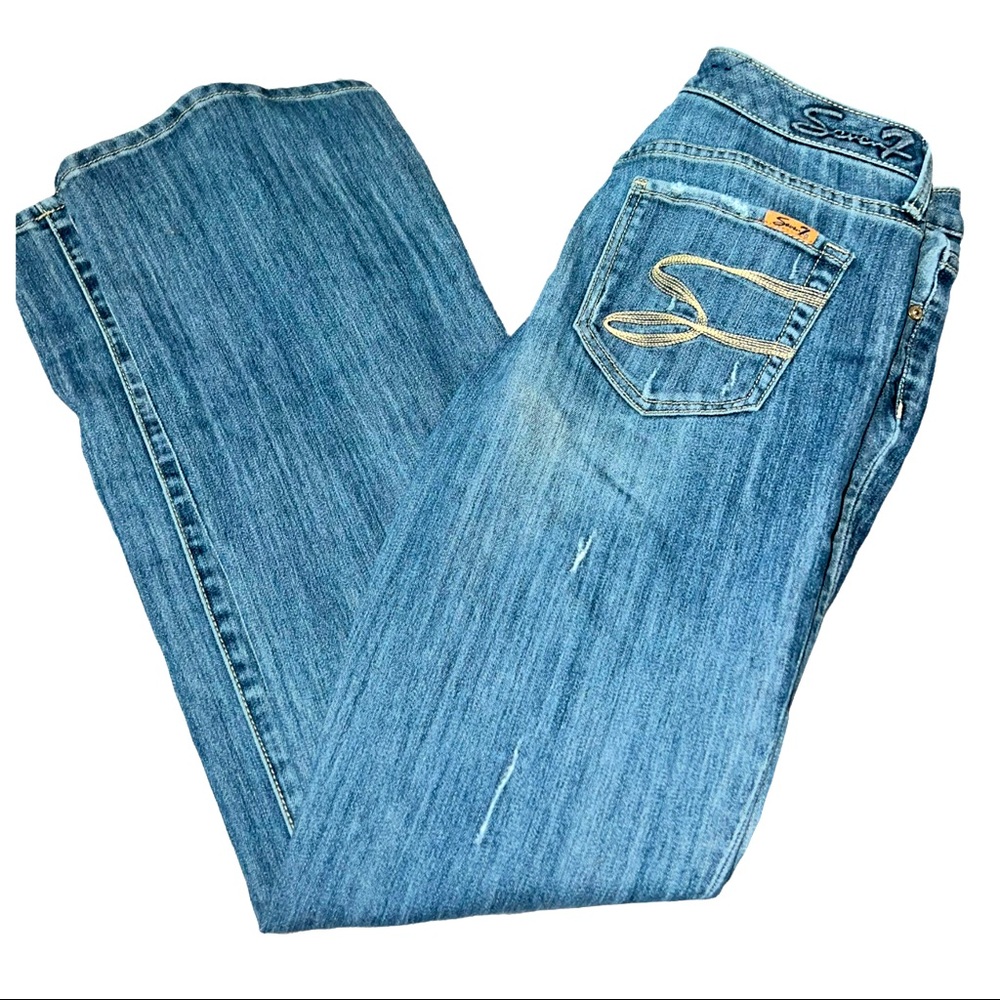 Seven 7 Flare Distresses Jeans 29 x 32
